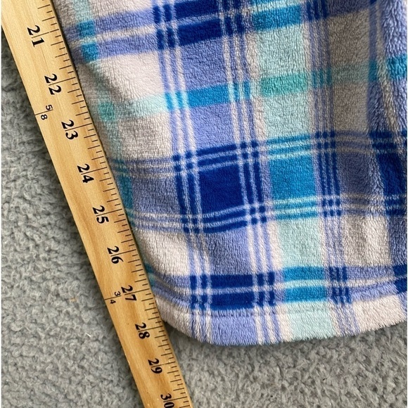 Pink K Women's Plush Plaid Pajama Pants Sleepwear M - Picture 8 of 9